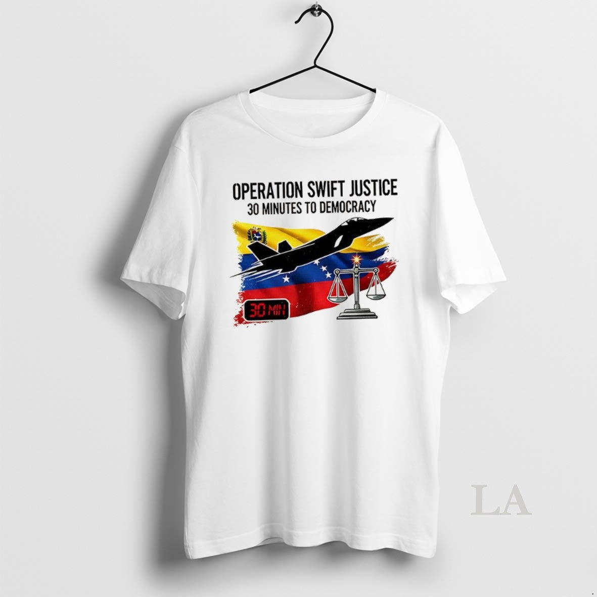 Original Operation Swift Justice 30 Minutes To Democracy January 3 2026 Venezuela Flag Political - T-Shirt, Sweatshirt, Hoodie