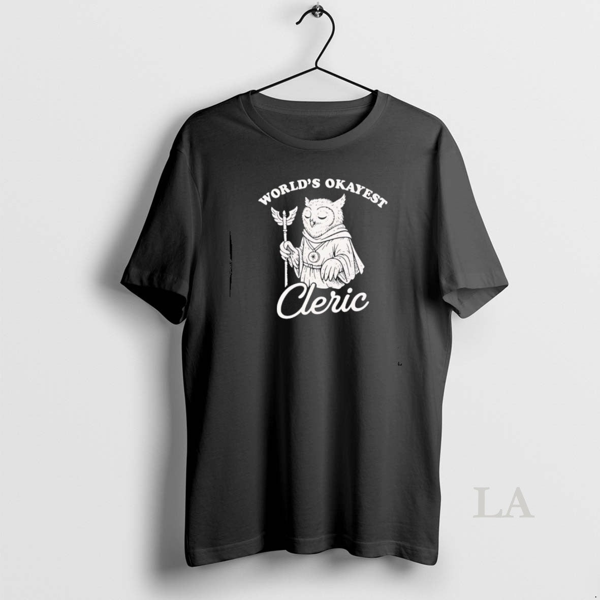 Original Owl Worlds Okayest Cleric - T-Shirt, Sweatshirt, Hoodie