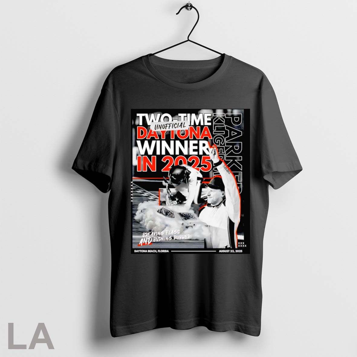 Original Parker Kligerman Two Time 2025 Daytona Winner Poster Unisex T-shirt, Sweatshirt, Hoodie, Long Sleeve Tee - T-Shirt, Sweatshirt, Hoodie