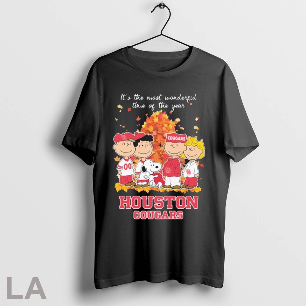 Original Peanuts Houston Cougars Its The Most Wonderful Time Of The Year Unisex T-shirt, Sweatshirt, Hoodie, Long Sleeve Tee - T-Shirt, Sweatshirt, Hoodie