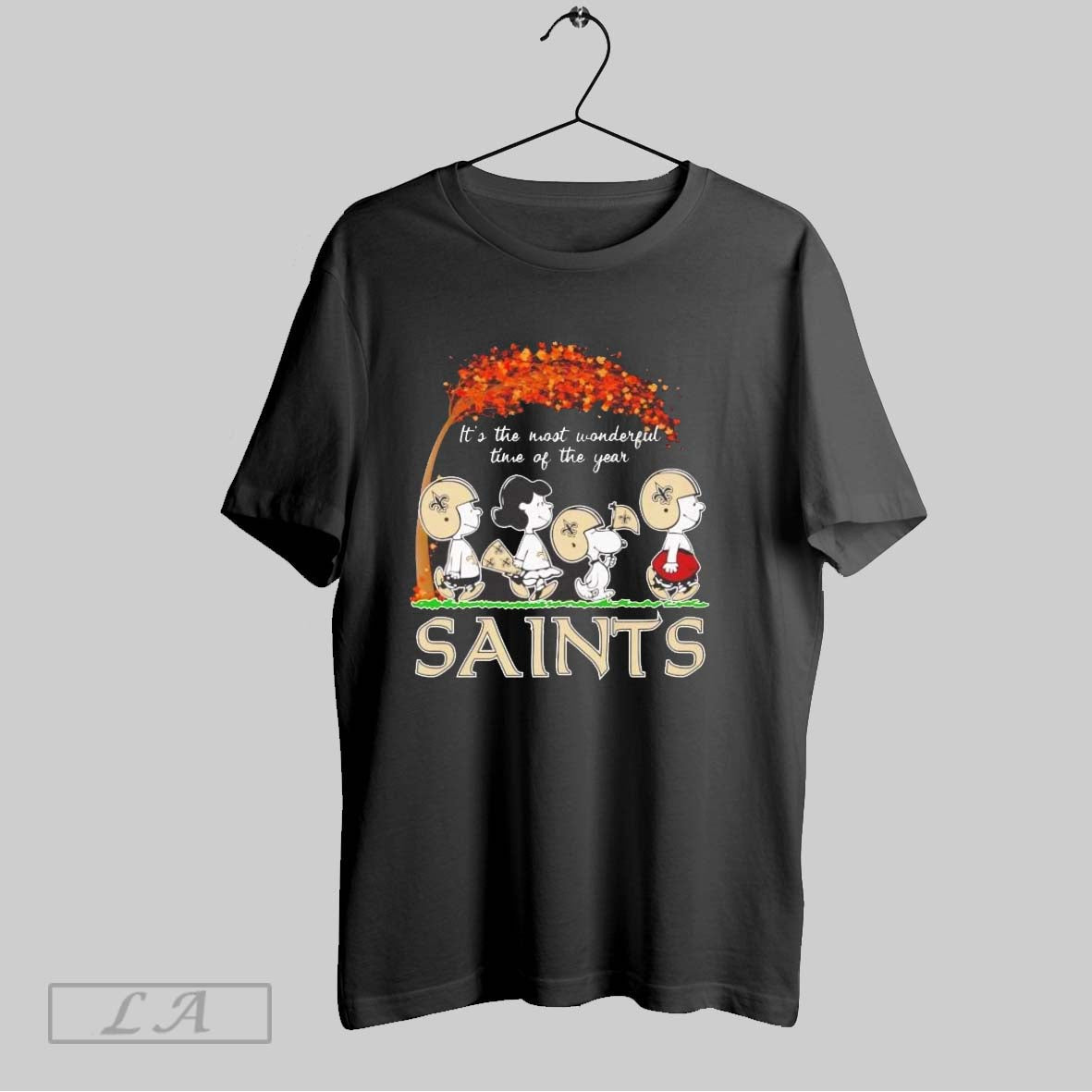 Original Peanuts Saints Fall Its The Most Wonderful Time Ladies Unisex T-shirt, Sweatshirt, Hoodie, Long Sleeve Tee - T-Shirt, Sweatshirt, Hoodie