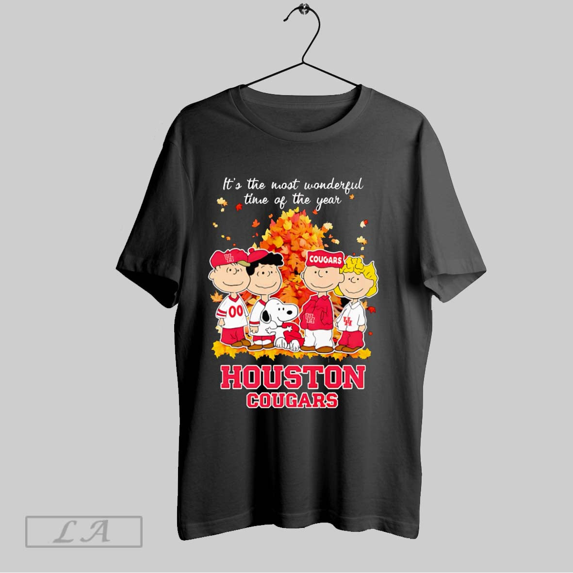 Original Peanuts Its The Most Wonderful Time Of The Year Houston Cougars Unisex T-shirt, Sweatshirt, Hoodie, Long Sleeve Tee - T-Shirt, Sweatshirt, Hoodie