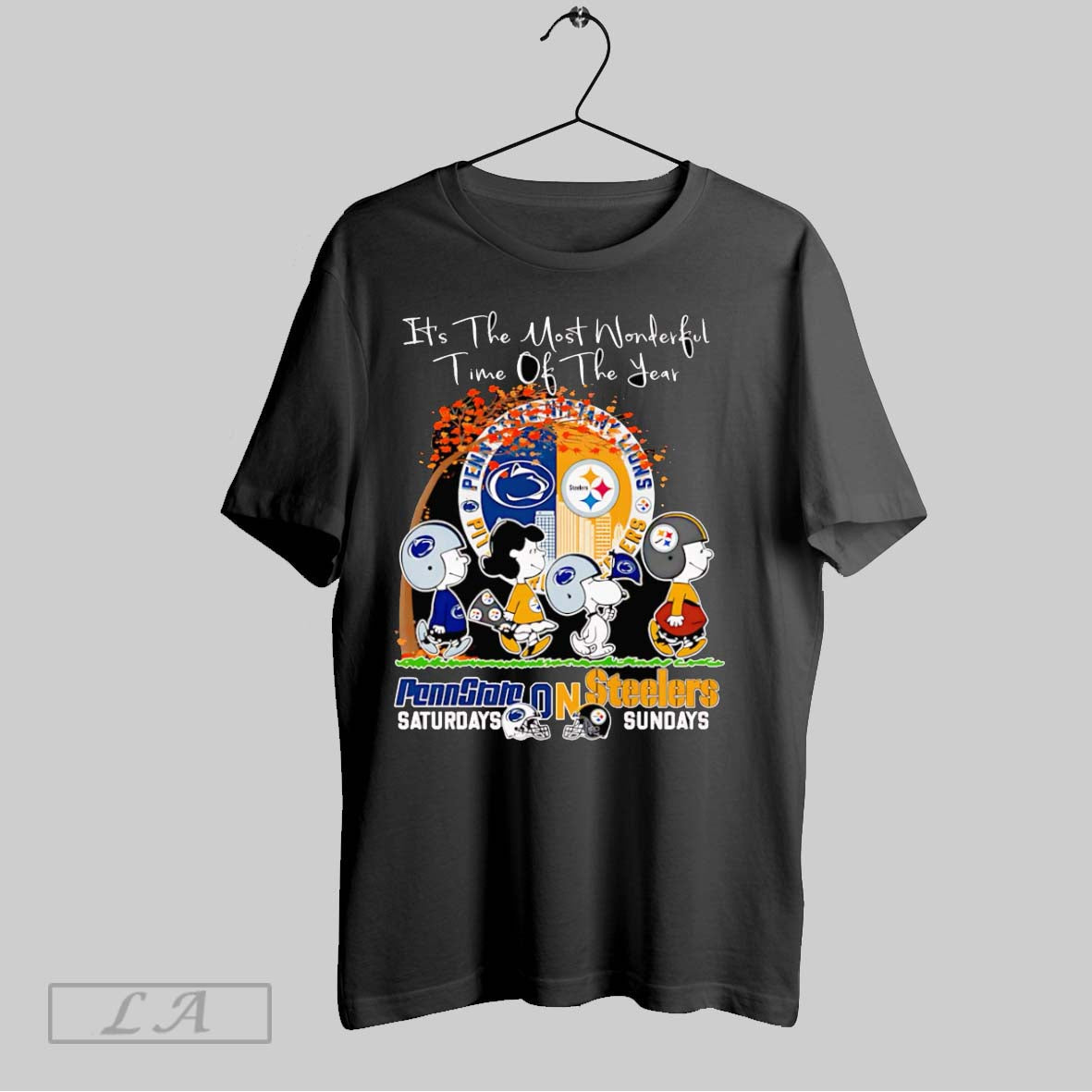 Original Peanuts Its The Most Wonderful Time Of The Year Penn State On Saturdays Steelers Unisex T-shirt, Sweatshirt, Hoodie, Long Sleeve Tee - T-Shirt, Sweatshirt, Hoodie