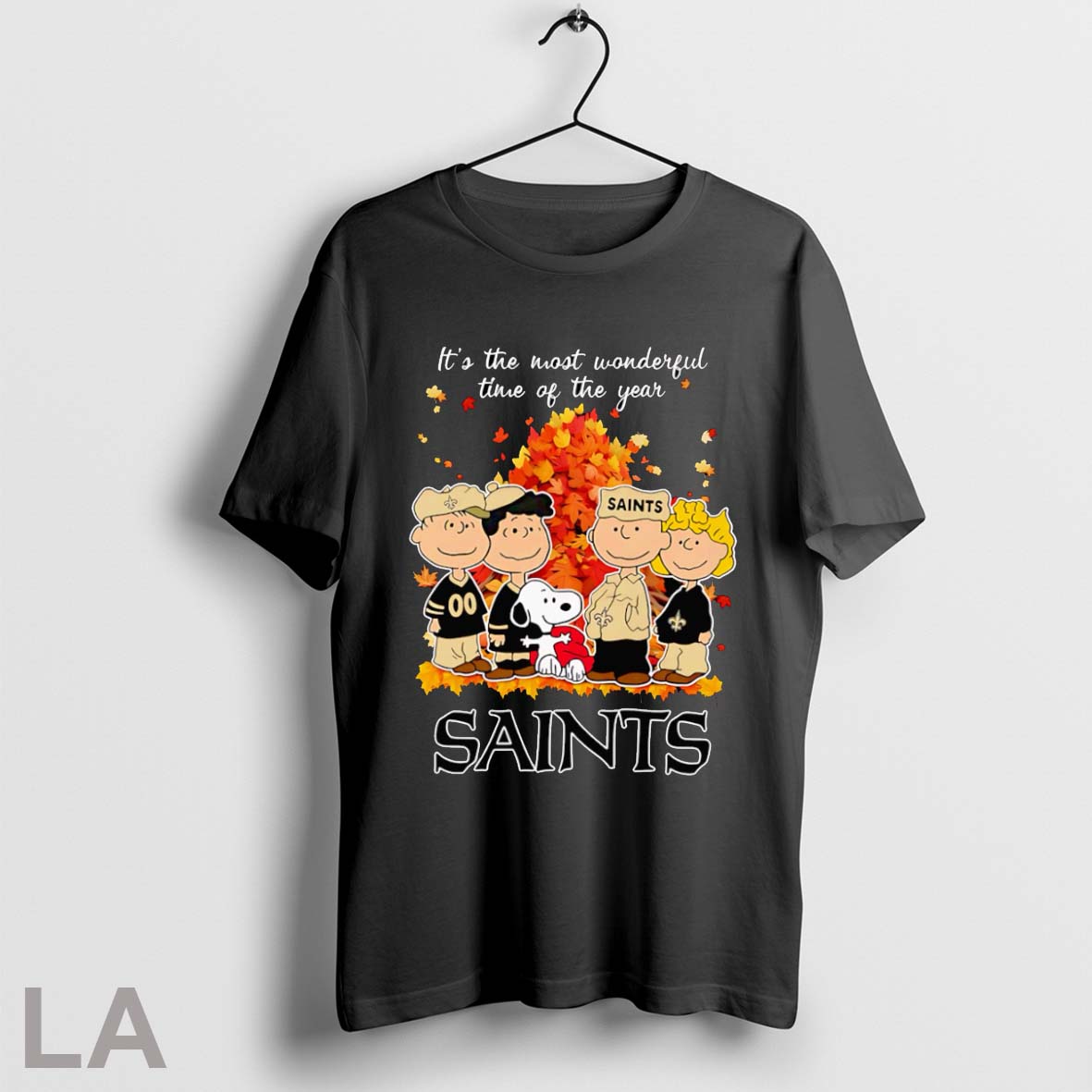 Original Peanuts Its The Most Wonderful Time Of The Year Saints Unisex T-shirt, Sweatshirt, Hoodie, Long Sleeve Tee - T-Shirt, Sweatshirt, Hoodie