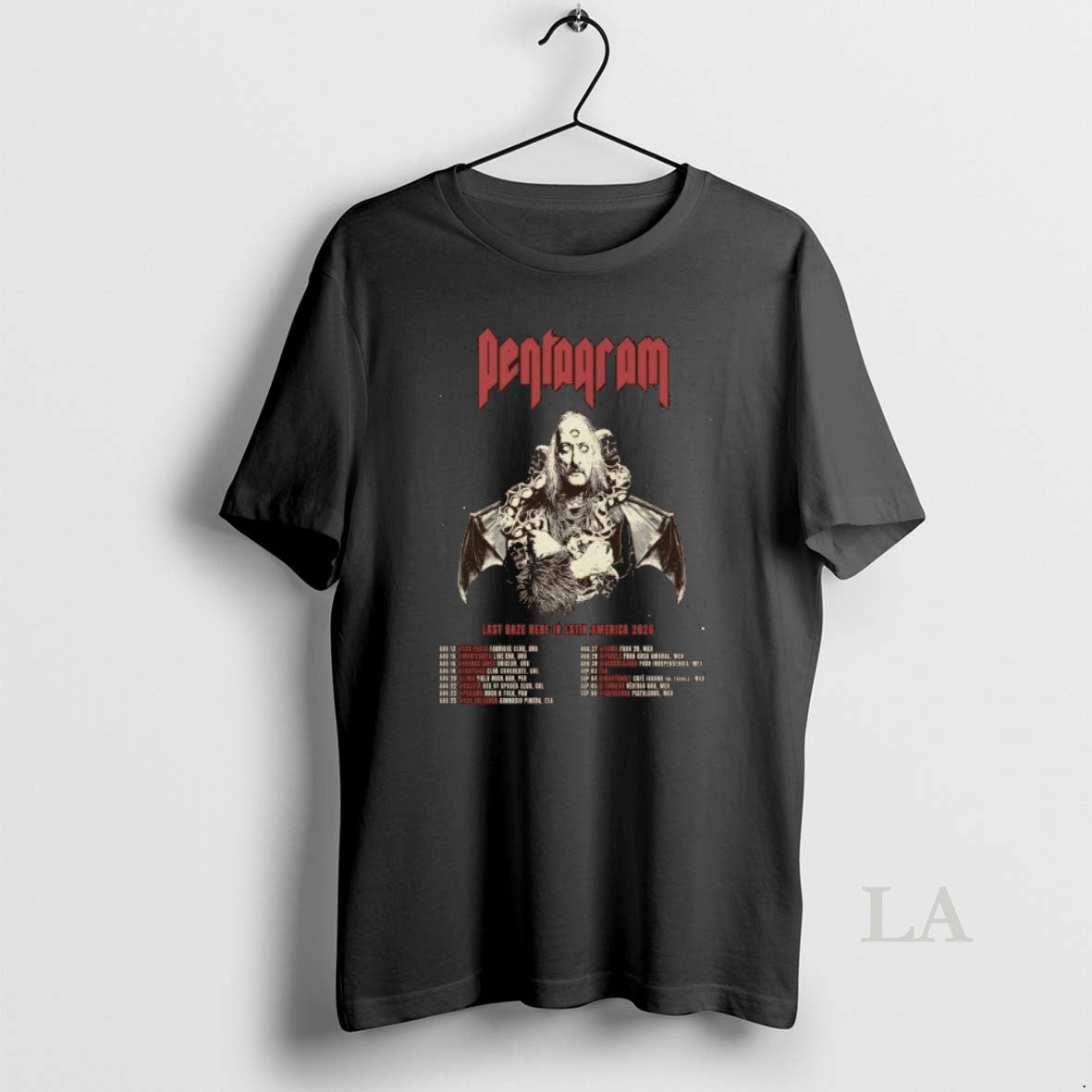 Original Pentagram Last Daze Here In Latin America 2026 Tour Unisex T-shirt, Sweatshirt, Hoodie, Long Sleeve Tee - T-Shirt, Sweatshirt, Hoodie