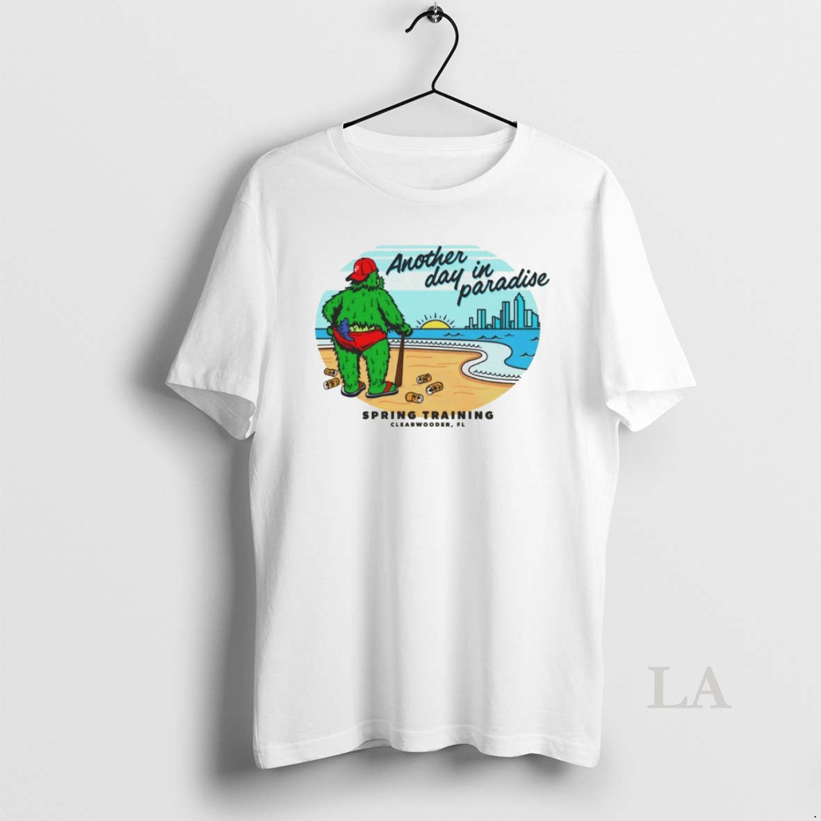 Original Philadelphia Phillies Phanatic Hangover Spring Training Another Day In Paradise Cartoon - T-Shirt, Sweatshirt, Hoodie