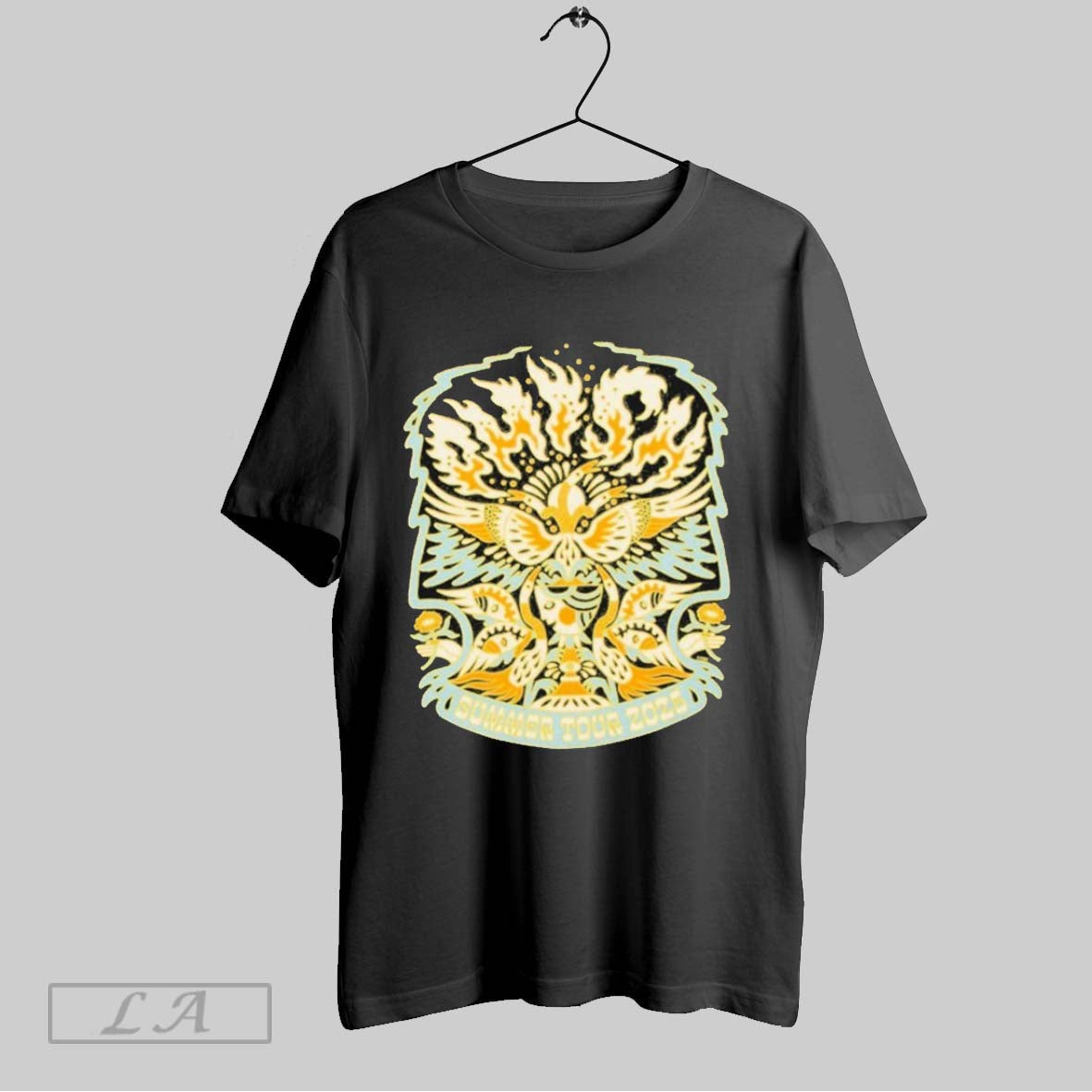 Original Phish Flaming Bird Head Summer Tour 2025 Unisex T-shirt, Sweatshirt, Hoodie, Long Sleeve Tee - T-Shirt, Sweatshirt, Hoodie