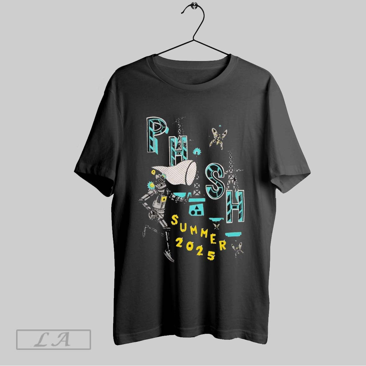 Original Phish Pollock Robot Butterfly Summer 2025 Unisex T-shirt, Sweatshirt, Hoodie, Long Sleeve Tee - T-Shirt, Sweatshirt, Hoodie