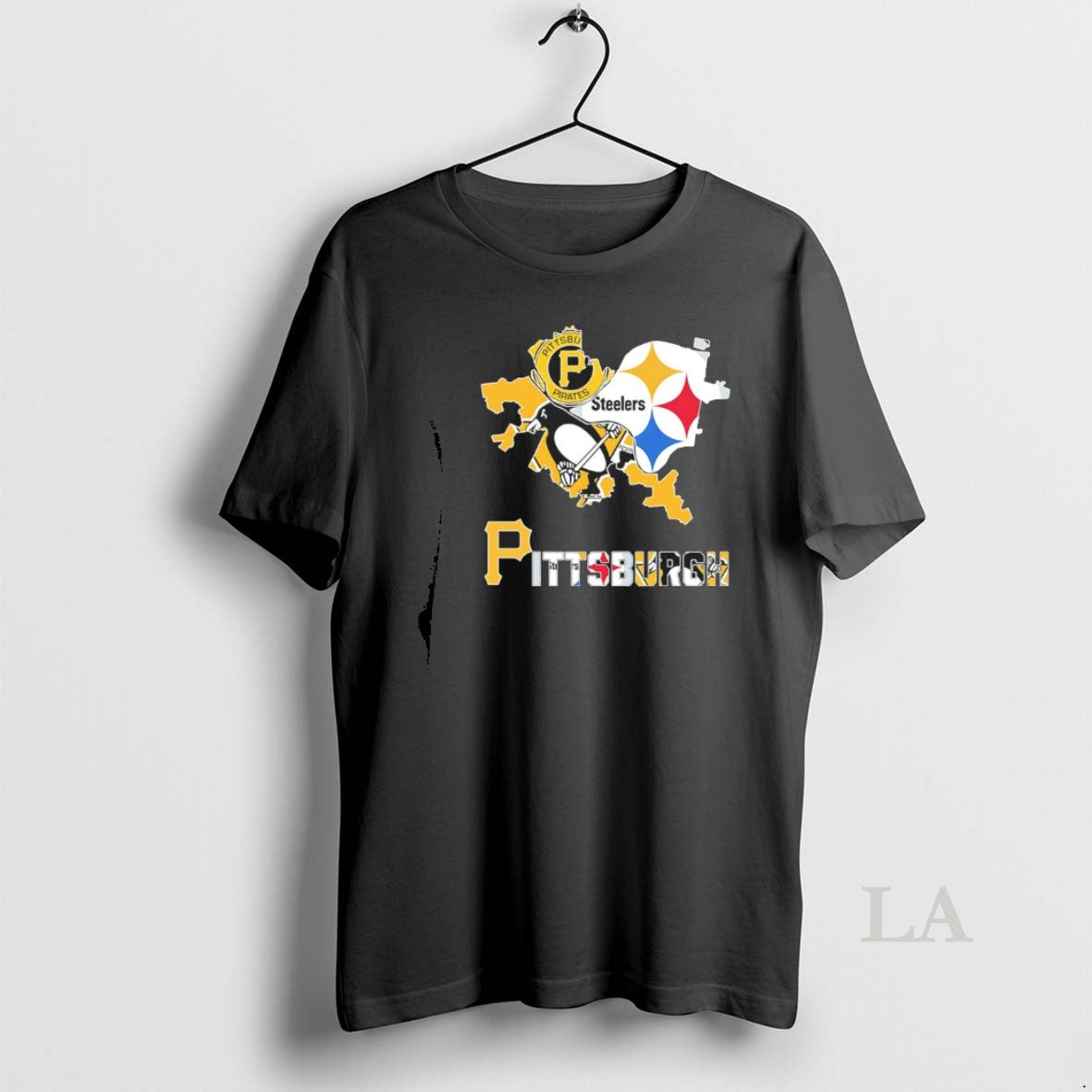 Original Pittsburgh City Sports Logos Map Graphic Unisex T-shirt, Sweatshirt, Hoodie, Long Sleeve Tee - T-Shirt, Sweatshirt, Hoodie