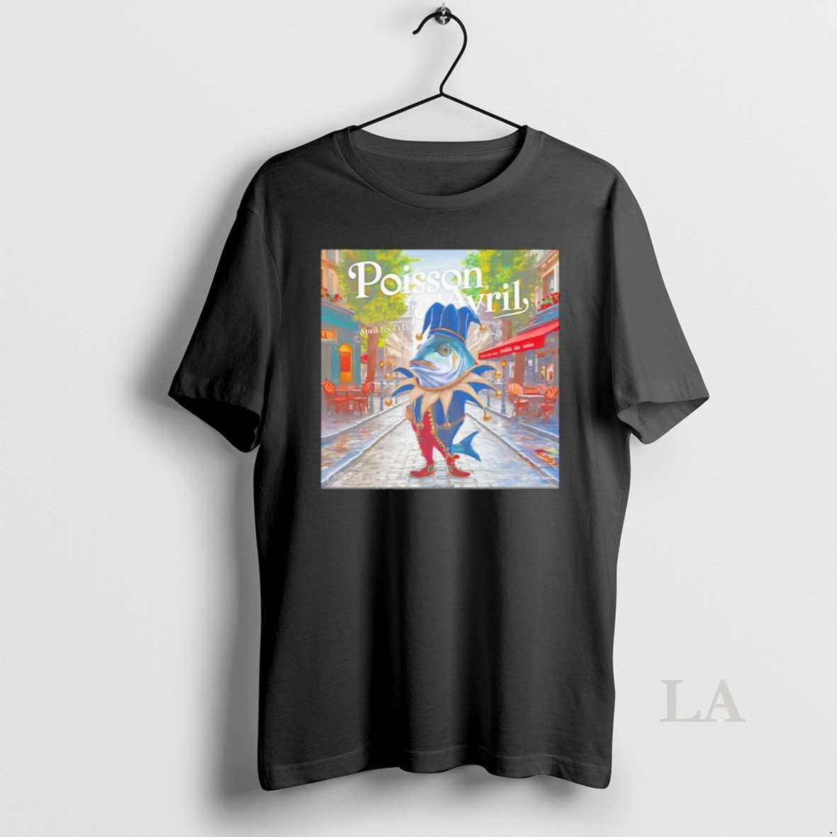 Original Poisson Davril Fish Mask French April Fools Day Art Unisex T-shirt, Sweatshirt, Hoodie, Long Sleeve Tee - T-Shirt, Sweatshirt, Hoodie