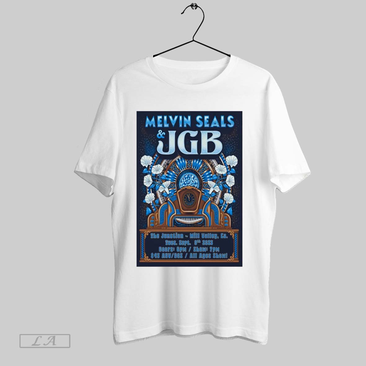 Original Poster Melvin Seals And Jgb September 9 2025 Junction Beer Garden In Mill Valley Unisex T-shirt, Sweatshirt, Hoodie, Long Sleeve Tee - T-Shirt, Sweatshirt, Hoodie
