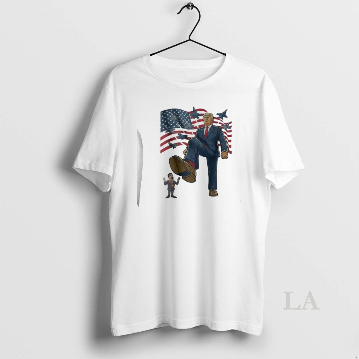 Original President Trump Defeat President Venezuela Nicolas Maduro Caricature - T-Shirt, Sweatshirt, Hoodie