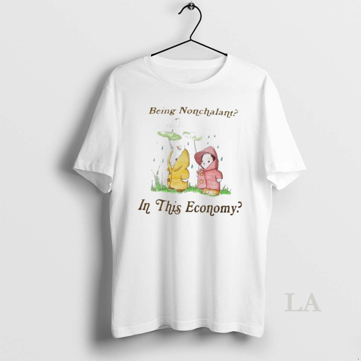 Original Rabbit And Dog Being Nonchalant In This Economy Unisex T-shirt, Sweatshirt, Hoodie, Long Sleeve Tee - T-Shirt, Sweatshirt, Hoodie