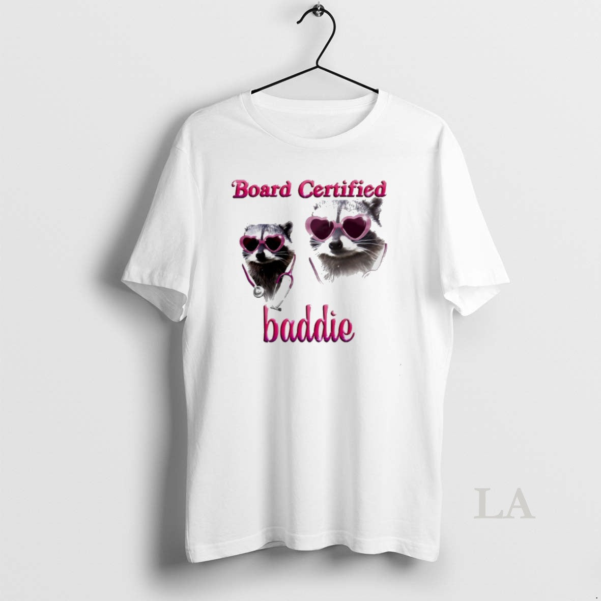 Original Raccoon Nurse Board Certified Baddie Unisex T-shirt, Sweatshirt, Hoodie, Long Sleeve Tee - T-Shirt, Sweatshirt, Hoodie