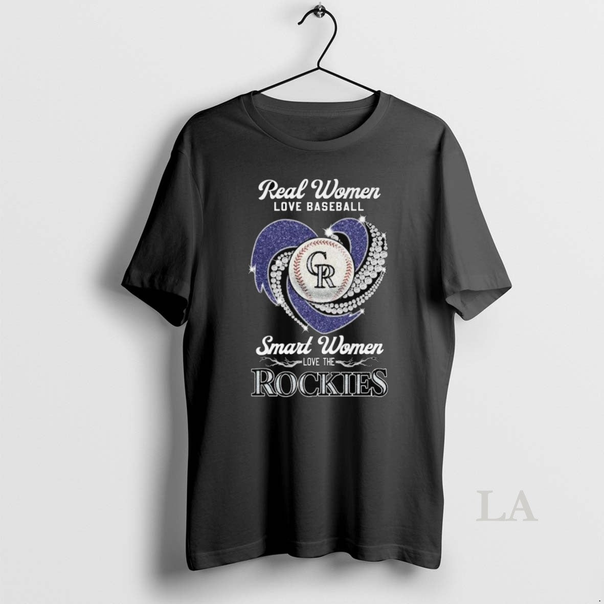 Original Real Women Love Baseball Smart Women Love The Colorado Rockies Diamond Heart 2025 Long - T-Shirt, Sweatshirt, Hoodie
