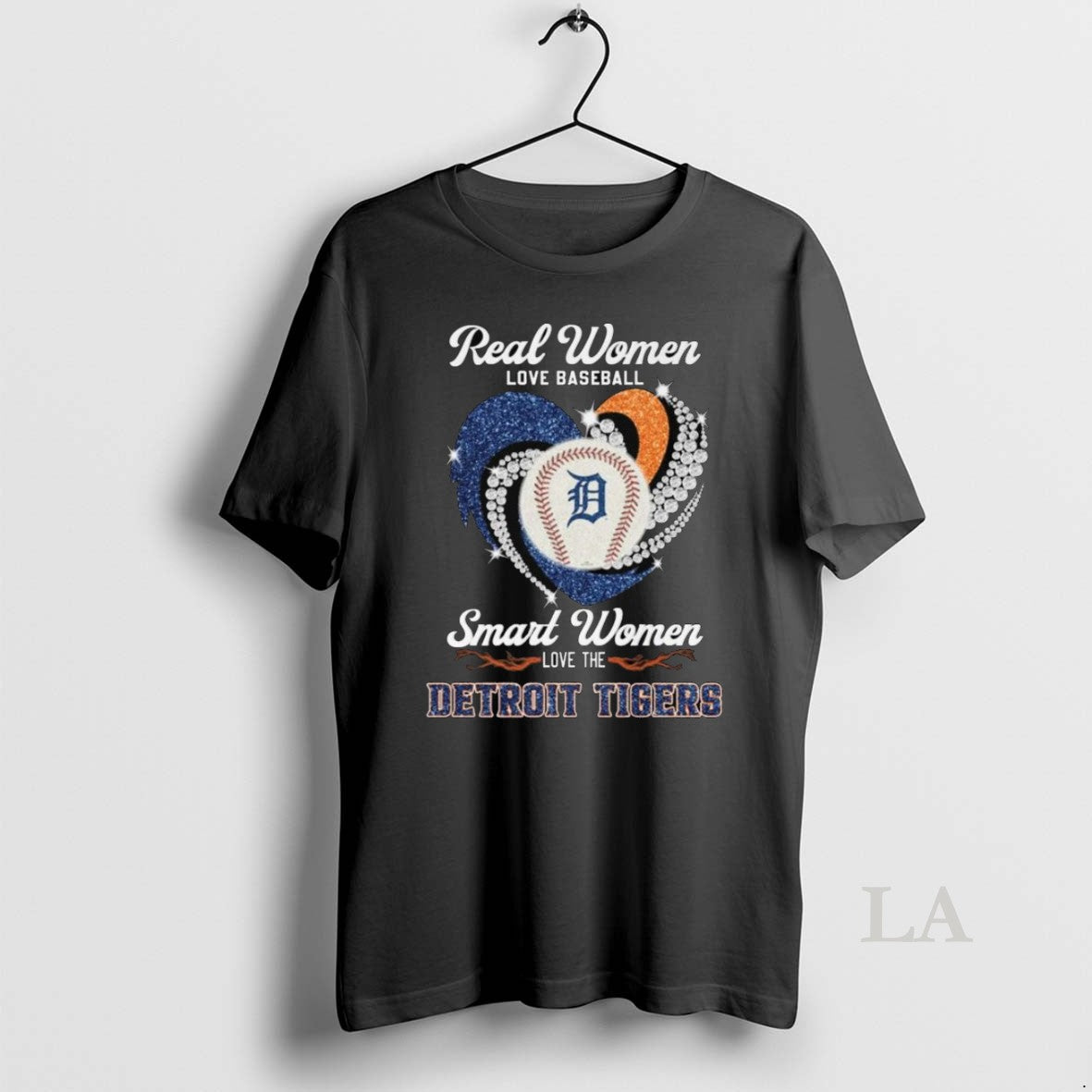 Original Real Women Love Baseball Smart Women Love The Detroit Tigers Diamond Heart 2025 Long - T-Shirt, Sweatshirt, Hoodie