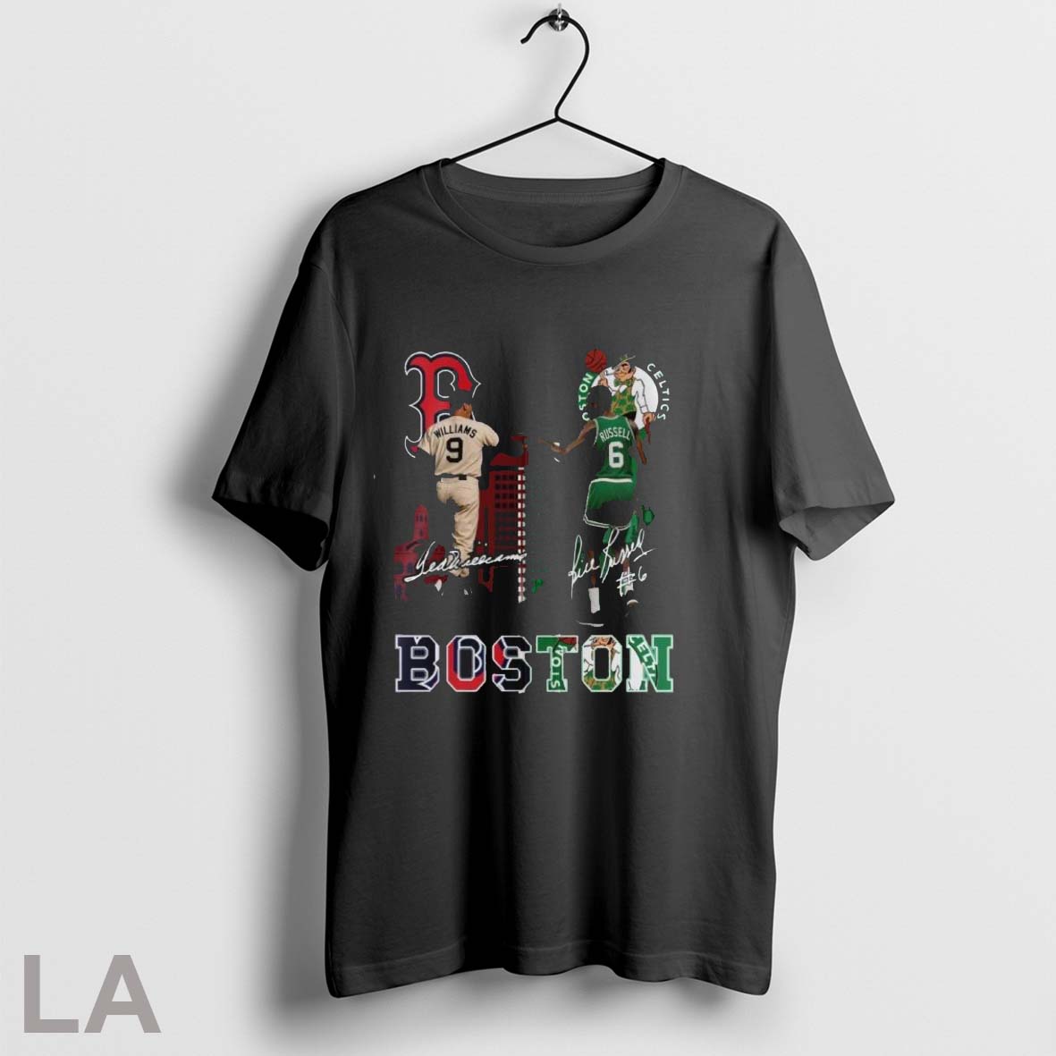 Original Red Sox Ted Williams And Celtics Bill Russell Unisex T-shirt, Sweatshirt, Hoodie, Long Sleeve Tee - T-Shirt, Sweatshirt, Hoodie