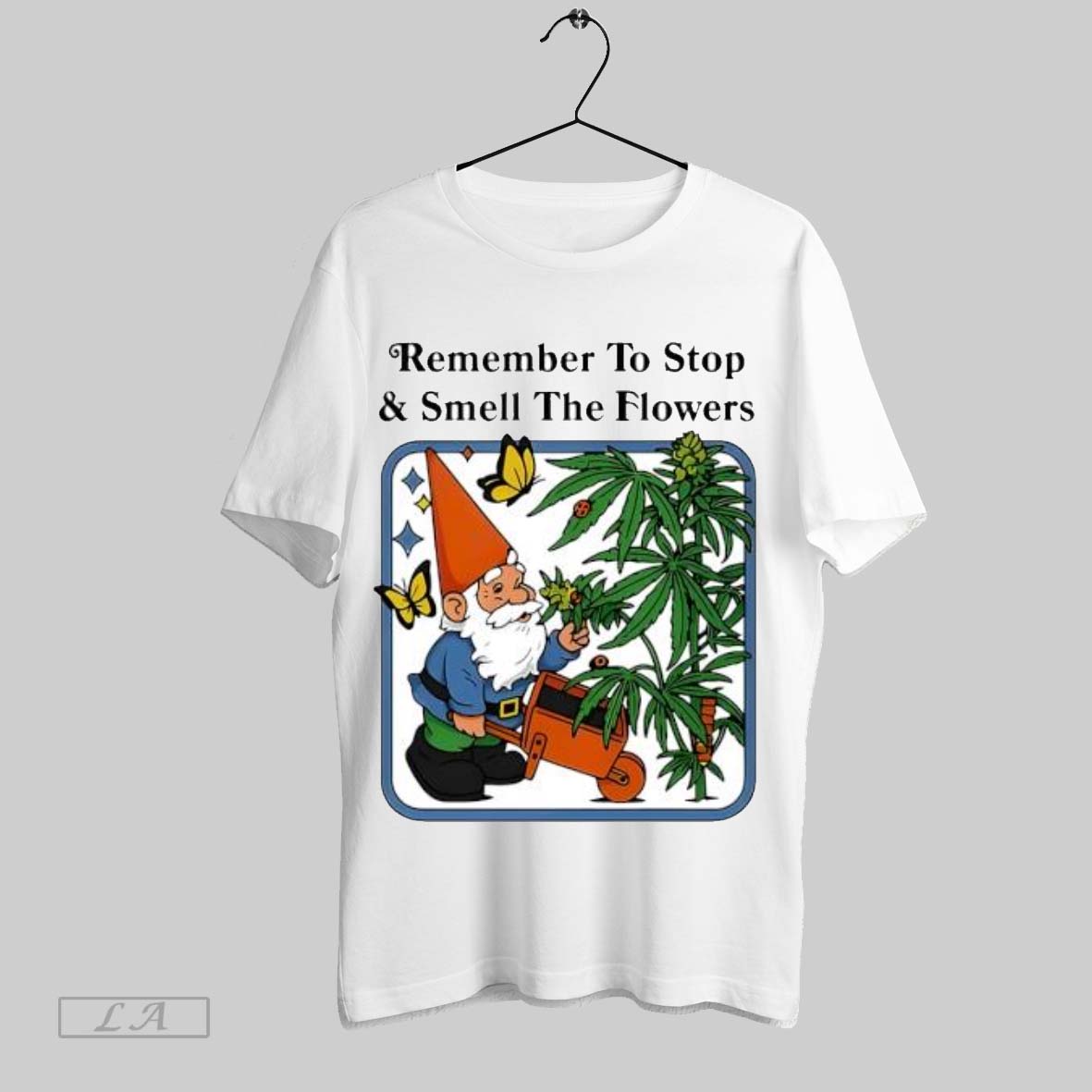 Original Remember To Stop Smell The Flowers Gnome Unisex T-shirt, Sweatshirt, Hoodie, Long Sleeve Tee - T-Shirt, Sweatshirt, Hoodie