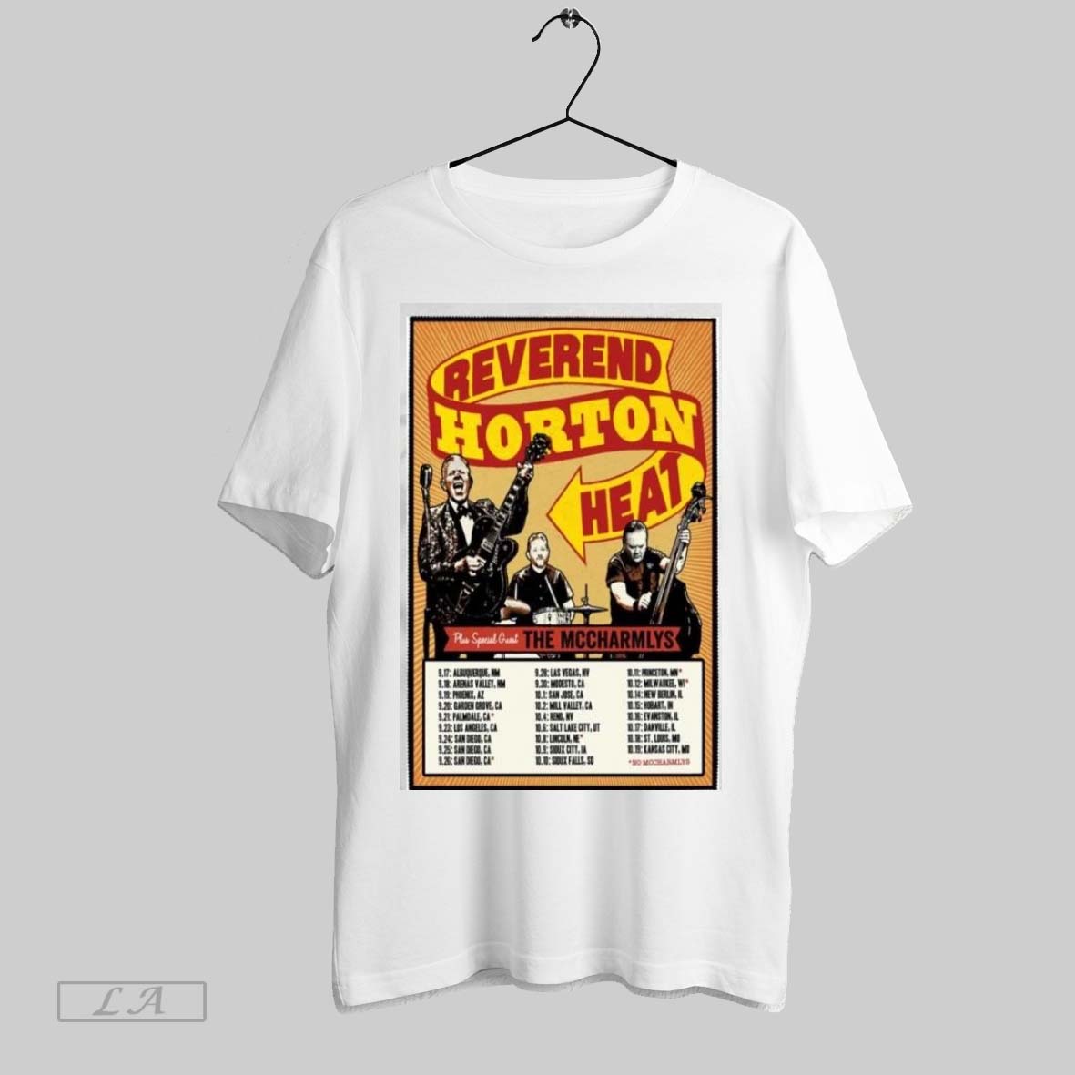 Original Reverend Horton Heat September October 2025 Unisex T-shirt, Sweatshirt, Hoodie, Long Sleeve Tee - T-Shirt, Sweatshirt, Hoodie