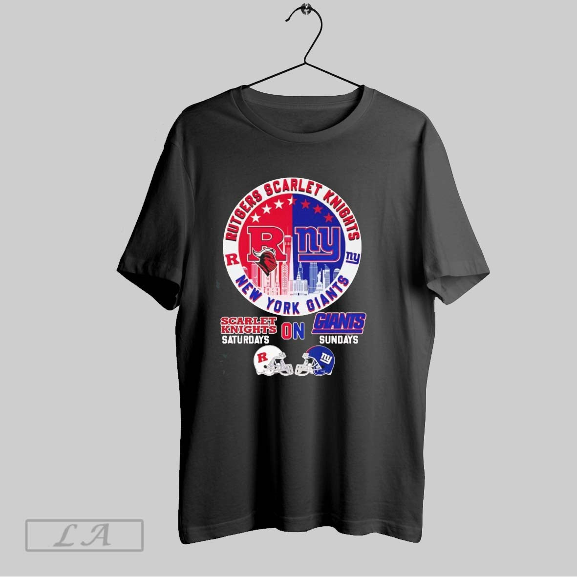 Original Rutgers Scarlet Kinghts Saturdays On New York Giants Sundays Football 2025 Unisex T-shirt, Sweatshirt, Hoodie, Long Sleeve Tee - T-Shirt, Sweatshirt, Hoodie