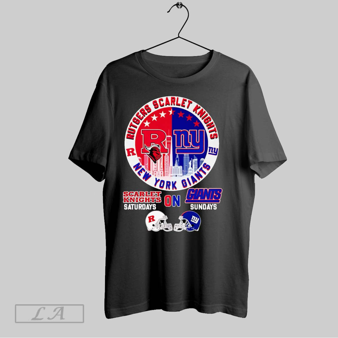Original Rutgers Scarlet Knights On Saturdays New York Giants On Sundays Skyline Unisex T-shirt, Sweatshirt, Hoodie, Long Sleeve Tee - T-Shirt, Sweatshirt, Hoodie