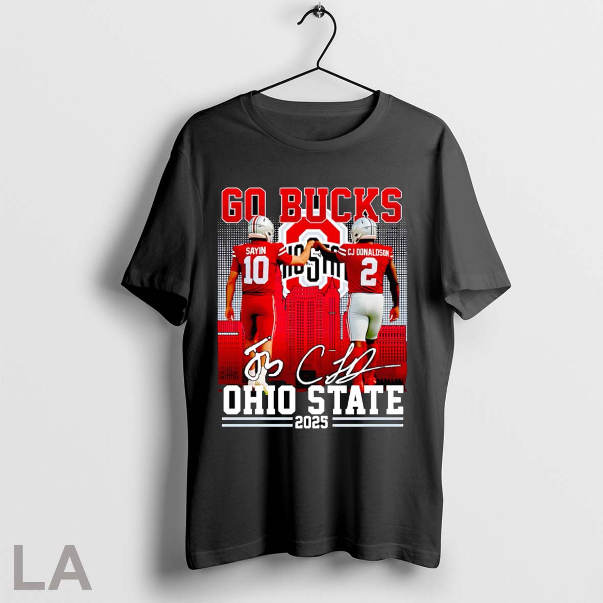 Original Sayin And Cj Donaldson Go Bucks Ohio State 2025 Unisex T-shirt, Sweatshirt, Hoodie, Long Sleeve Tee - T-Shirt, Sweatshirt, Hoodie