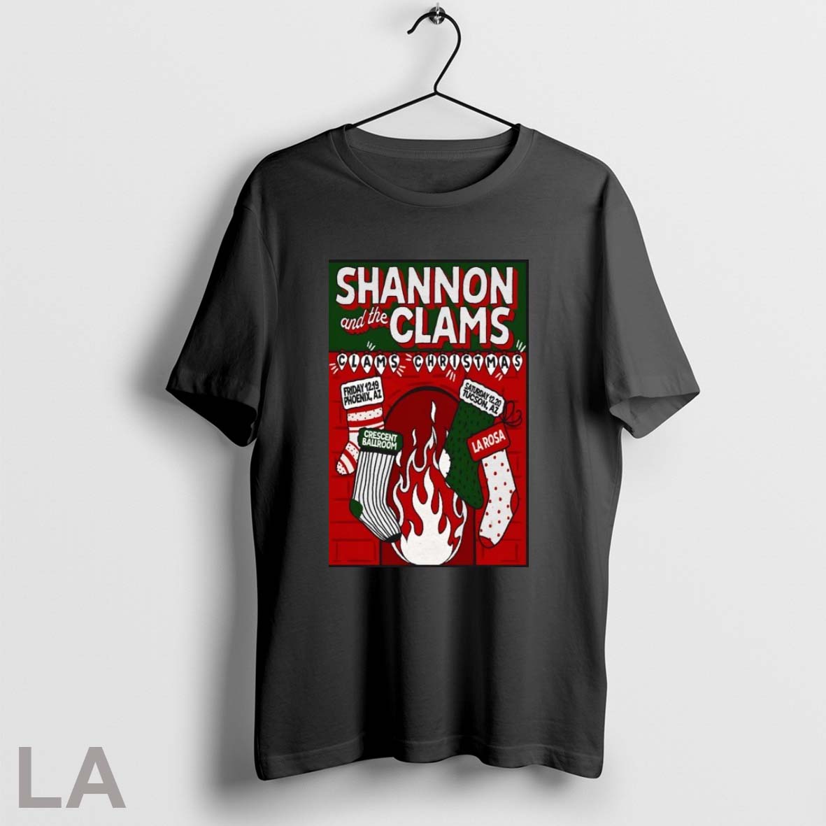 Original Shannon And The Clams Christmas Friday Phoenix Az Tucson Az Crescent Ballroom La Rosa - T-Shirt, Sweatshirt, Hoodie