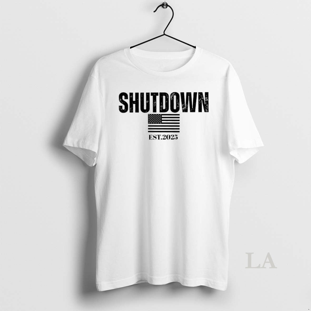 Original Shutdown 2025 American Flag Unisex T-shirt, Sweatshirt, Hoodie, Long Sleeve Tee - T-Shirt, Sweatshirt, Hoodie