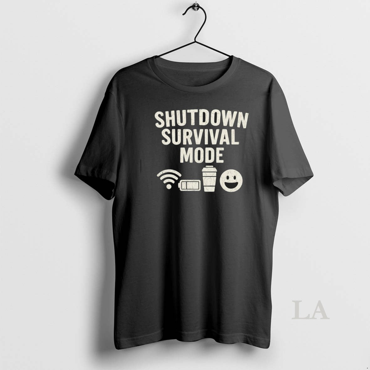 Original Shutdown Survival Mode Government Shutdown 2025 Unisex T-shirt, Sweatshirt, Hoodie, Long Sleeve Tee - T-Shirt, Sweatshirt, Hoodie
