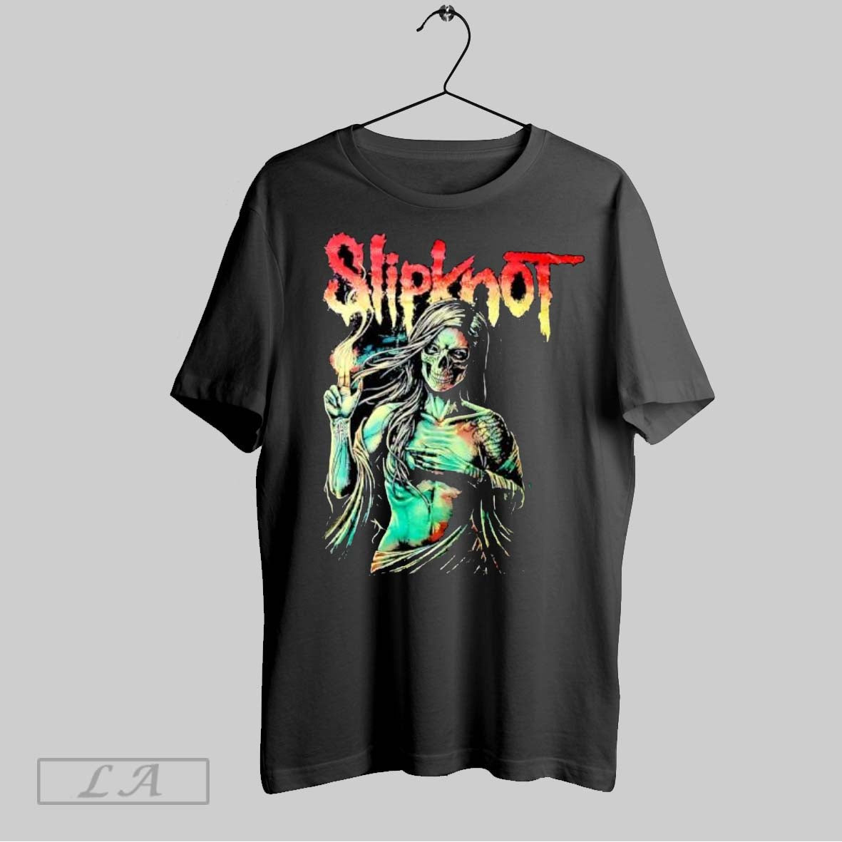 Original Slipknot Female Skeleton Holding Fire Unisex T-shirt, Sweatshirt, Hoodie, Long Sleeve Tee - T-Shirt, Sweatshirt, Hoodie
