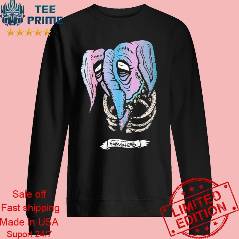 Original Society Creates Only Monsters - Adult & Kids T-Shirts, Sweatshirts & Hoodies apparel design preview 3