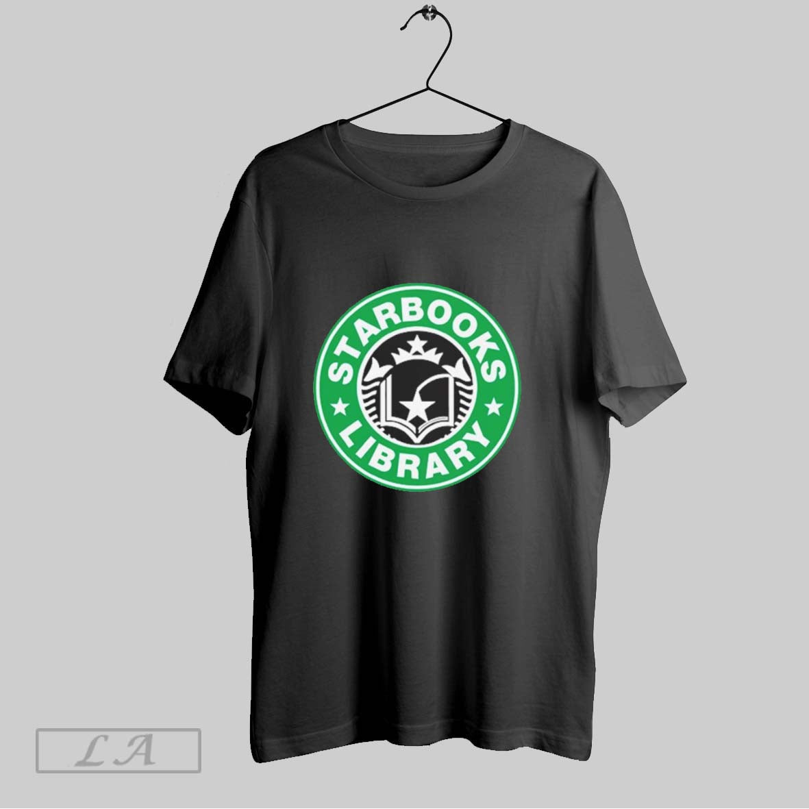 Original Starbooks Library Logo Parody Unisex T-shirt, Sweatshirt, Hoodie, Long Sleeve Tee - T-Shirt, Sweatshirt, Hoodie