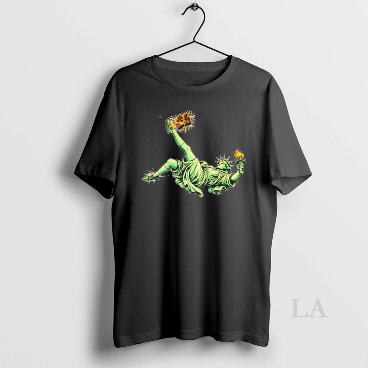 Original Statue Of Liberty Democracy No Kings Anti Trump Protest Unisex T-shirt, Sweatshirt, Hoodie, Long Sleeve Tee - T-Shirt, Sweatshirt, Hoodie