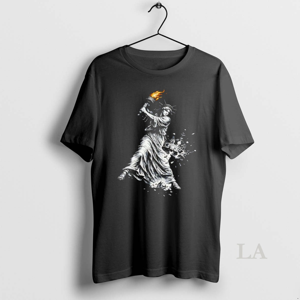 Original Statue Of Liberty Democracy No Kings Anti Trump Unisex T-shirt, Sweatshirt, Hoodie, Long Sleeve Tee - T-Shirt, Sweatshirt, Hoodie