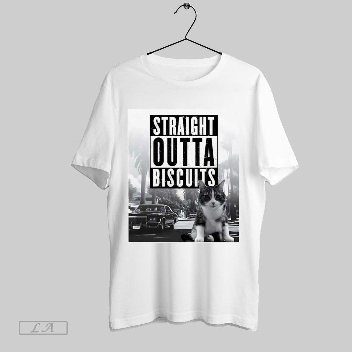 Original Straight Outta Biscuits Cat Unisex T-shirt, Sweatshirt, Hoodie, Long Sleeve Tee - T-Shirt, Sweatshirt, Hoodie