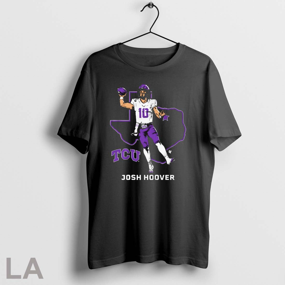 Original Tcu Horned Frogs Football Ncaa Josh Hoover State Star Painting Unisex T-shirt, Sweatshirt, Hoodie, Long Sleeve Tee - T-Shirt, Sweatshirt, Hoodie