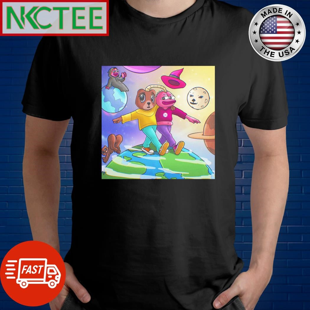 Original Teddy and Bozo coin crypto paint shirt Unisex T-shirt, Sweatshirt, Hoodie, Long Sleeve Tee - T-Shirt, Sweatshirt, Hoodie