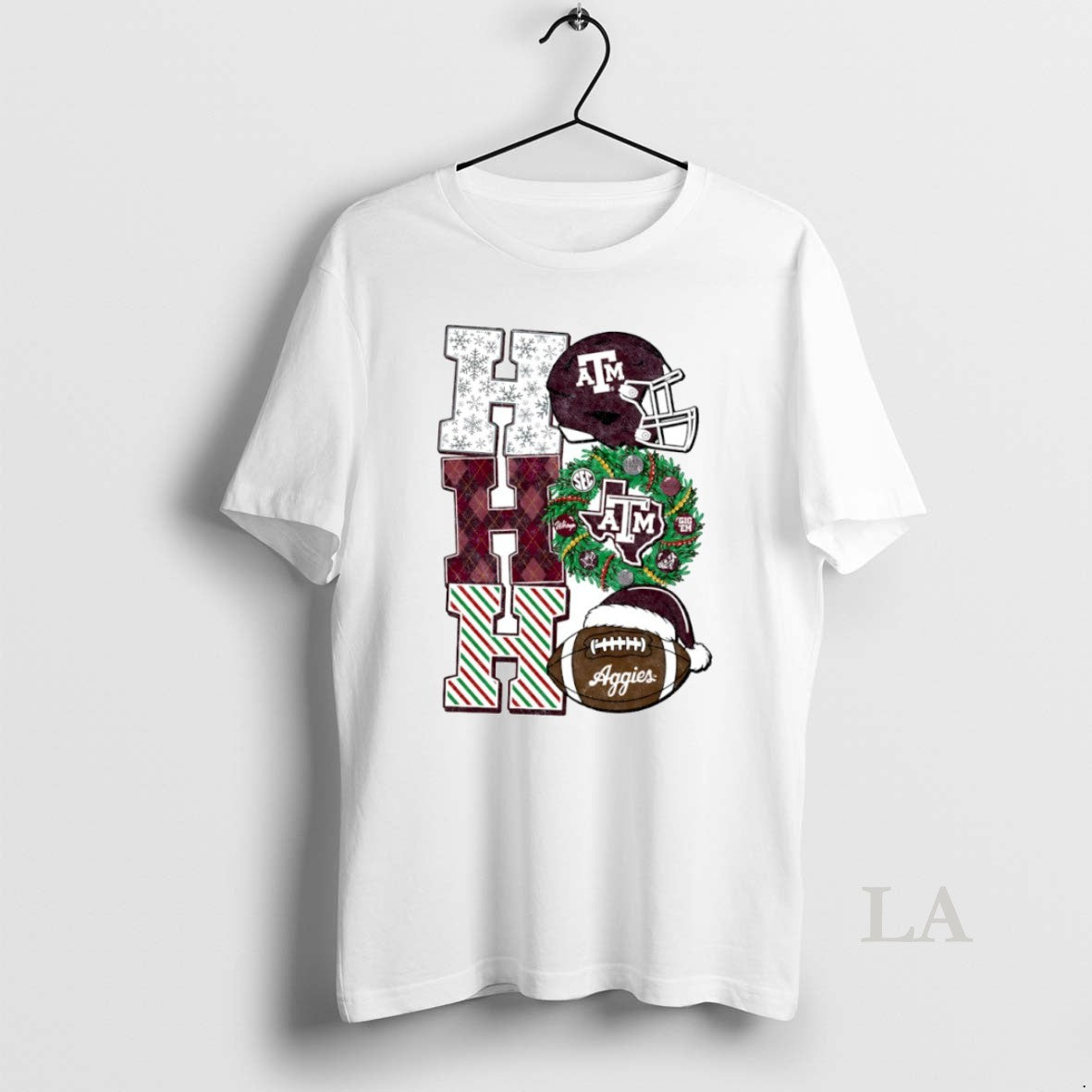 Original Texas A And M Aggies Ho Ho Ho Christmas Helmet Circle - T-Shirt, Sweatshirt, Hoodie