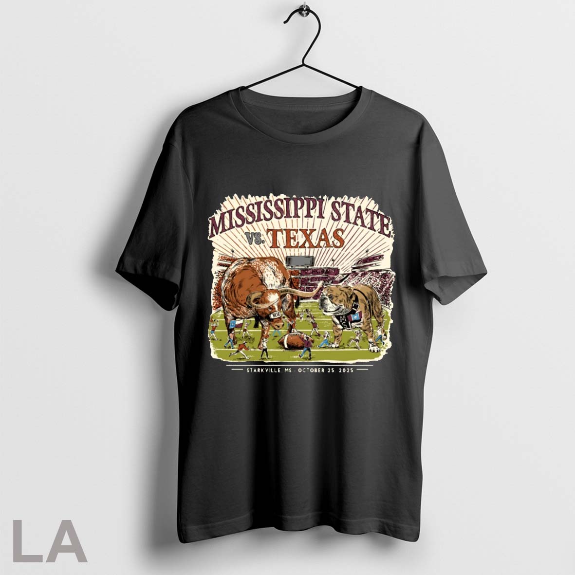 Original Texas Longhorns Vs Mississippi State Bulldogs Game Day October 25 2025 Starkville Ms - T-Shirt, Sweatshirt, Hoodie