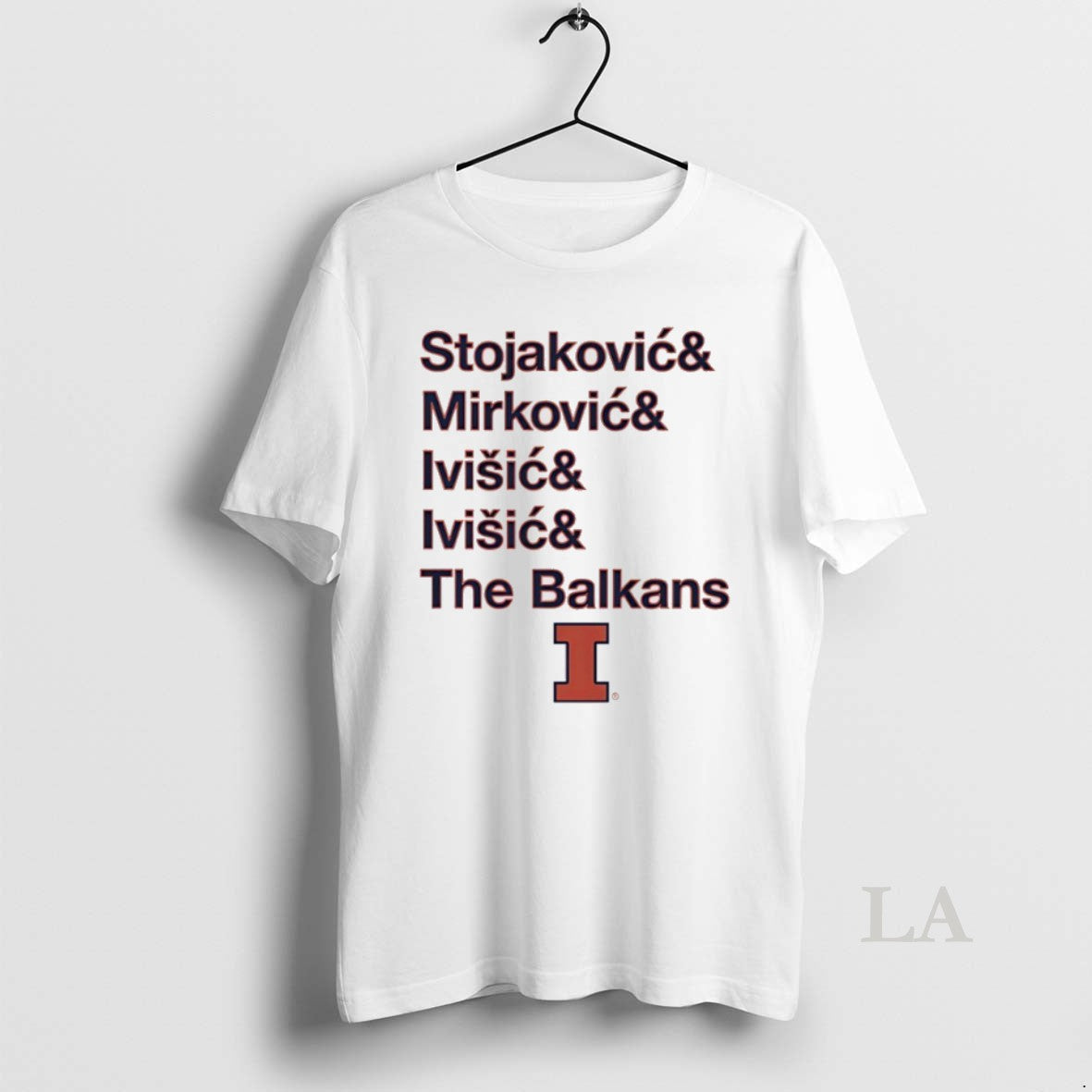 Original The Balkan Bloc Stojakovic Mirkovic Ivisic And Ivisic Illinois Basketball Unisex T-shirt, Sweatshirt, Hoodie, Long Sleeve Tee - T-Shirt, Sweatshirt, Hoodie