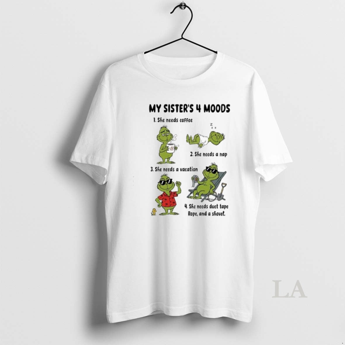 Original The Grinch Needs Coffee A Nap Vacation Duct Tape Rope And A Shovel - T-Shirt, Sweatshirt, Hoodie