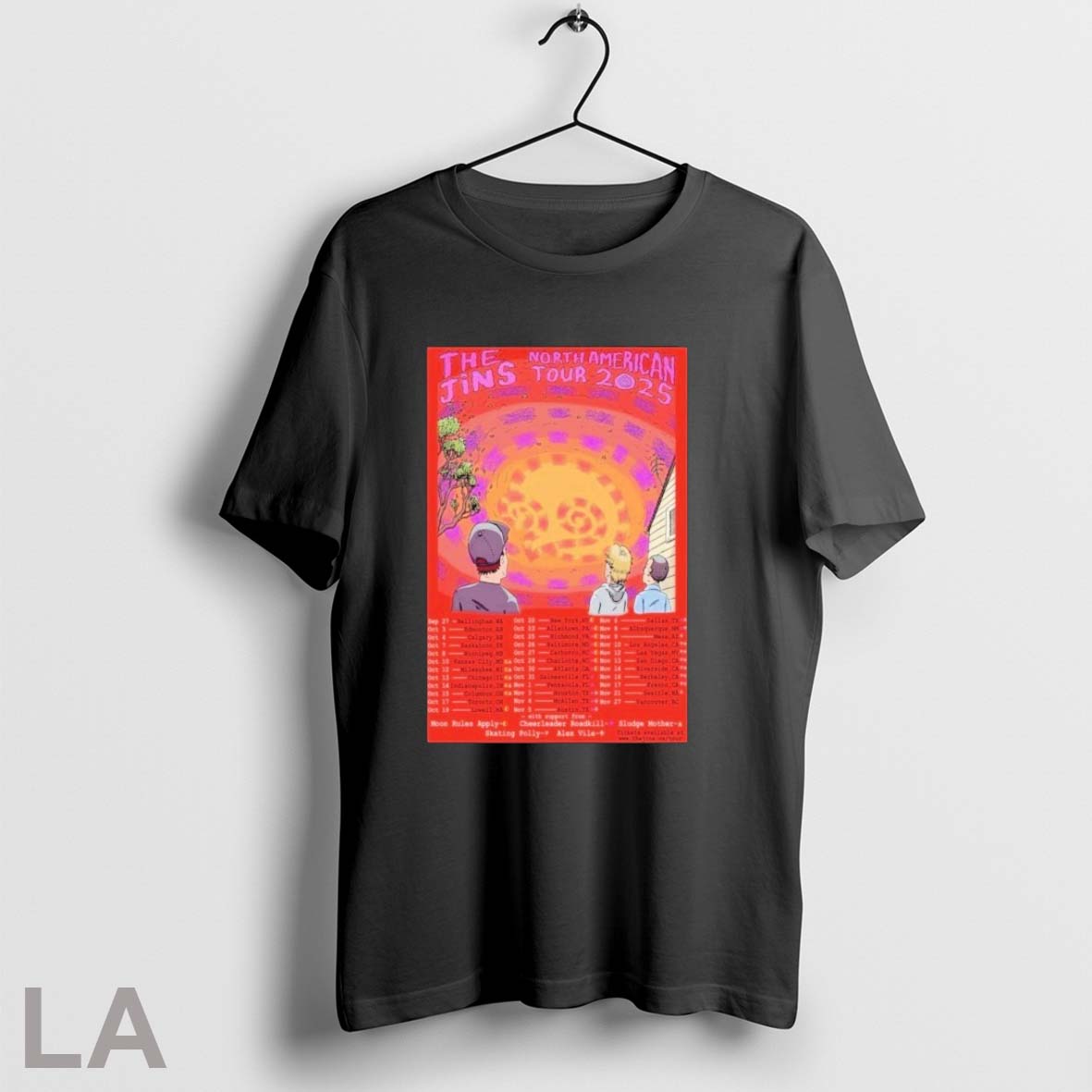 Original The Jins North American Tour 2025 Dates Unisex T-shirt, Sweatshirt, Hoodie, Long Sleeve Tee - T-Shirt, Sweatshirt, Hoodie