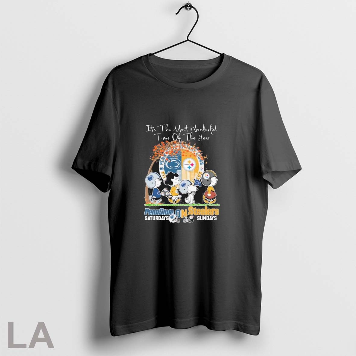 Original The Peanuts Walking X Penn State And Steelers Its The Most Wonderful Time Of Unisex T-shirt, Sweatshirt, Hoodie, Long Sleeve Tee - T-Shirt, Sweatshirt, Hoodie
