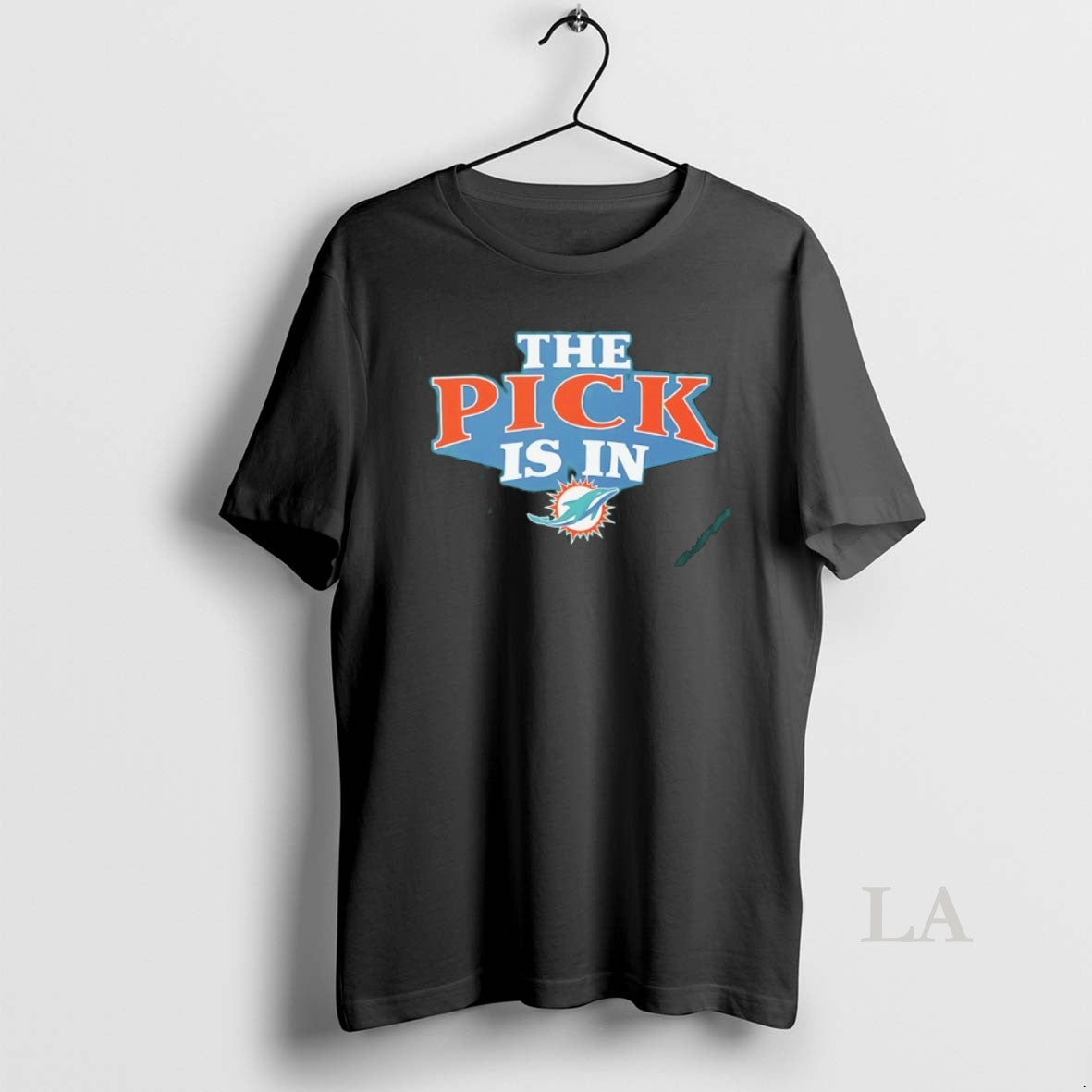Original The Pick Is In Miami Dolphins 2026 Unisex T-shirt, Sweatshirt, Hoodie, Long Sleeve Tee - T-Shirt, Sweatshirt, Hoodie