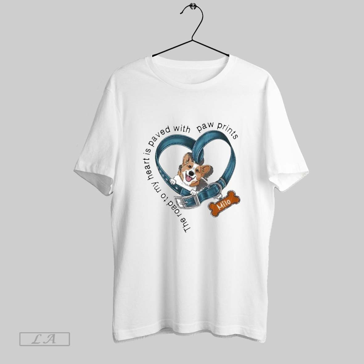 Original The Road To My Heart Is Paved With Paw Prints Milo Unisex T-shirt, Sweatshirt, Hoodie, Long Sleeve Tee - T-Shirt, Sweatshirt, Hoodie