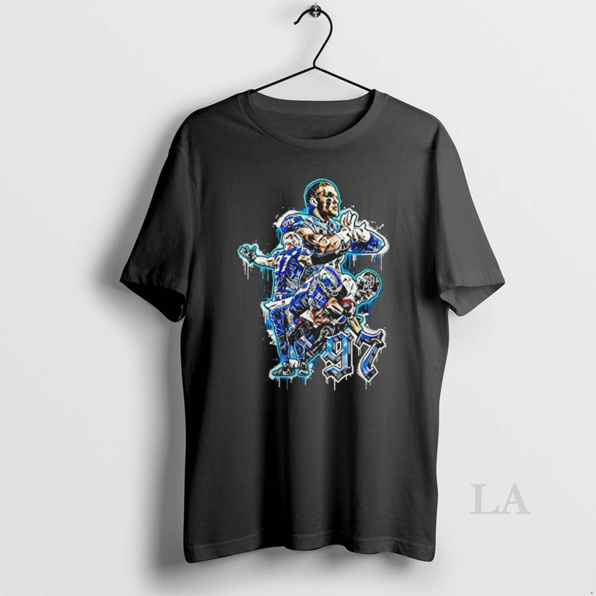 Original The Werewolf Aidan Hutchinson 97 Detroit Lions Vs Atlanta Falcons Football Unisex T-shirt, Sweatshirt, Hoodie, Long Sleeve Tee - T-Shirt, Sweatshirt, Hoodie