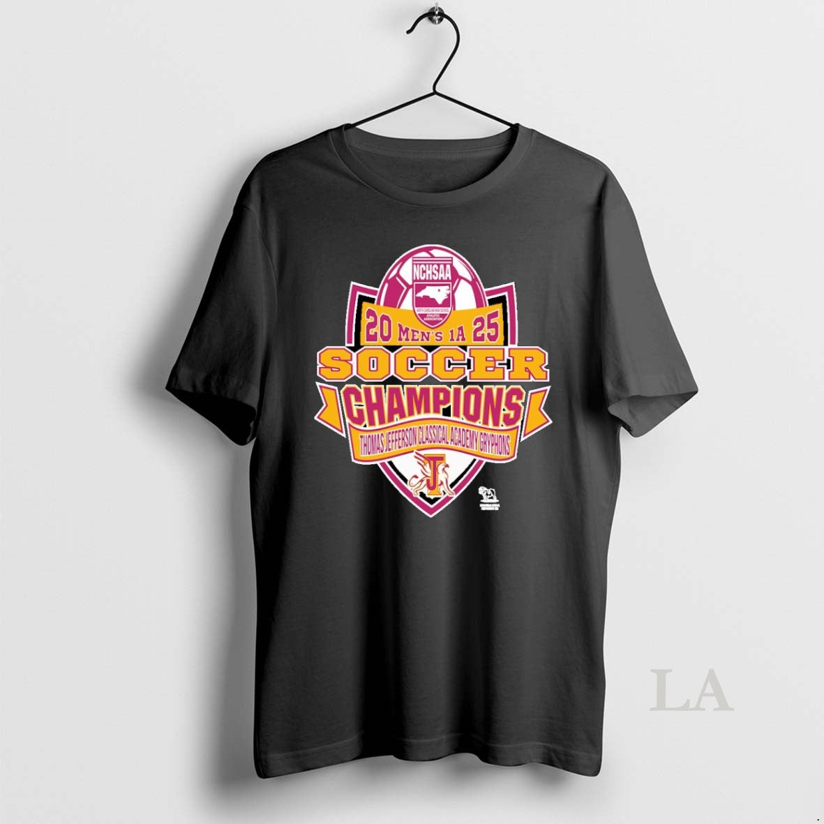 Original Thomas Jefferson Academy Gryphons Nchsaa Soccer Division Mens 1a Champions - T-Shirt, Sweatshirt, Hoodie