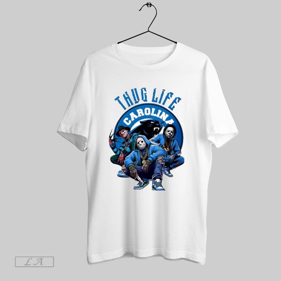 Original Thug Life Carolina Freddy Jason Michael Myers Halloween Panthers Unisex T-shirt, Sweatshirt, Hoodie, Long Sleeve Tee - T-Shirt, Sweatshirt, Hoodie