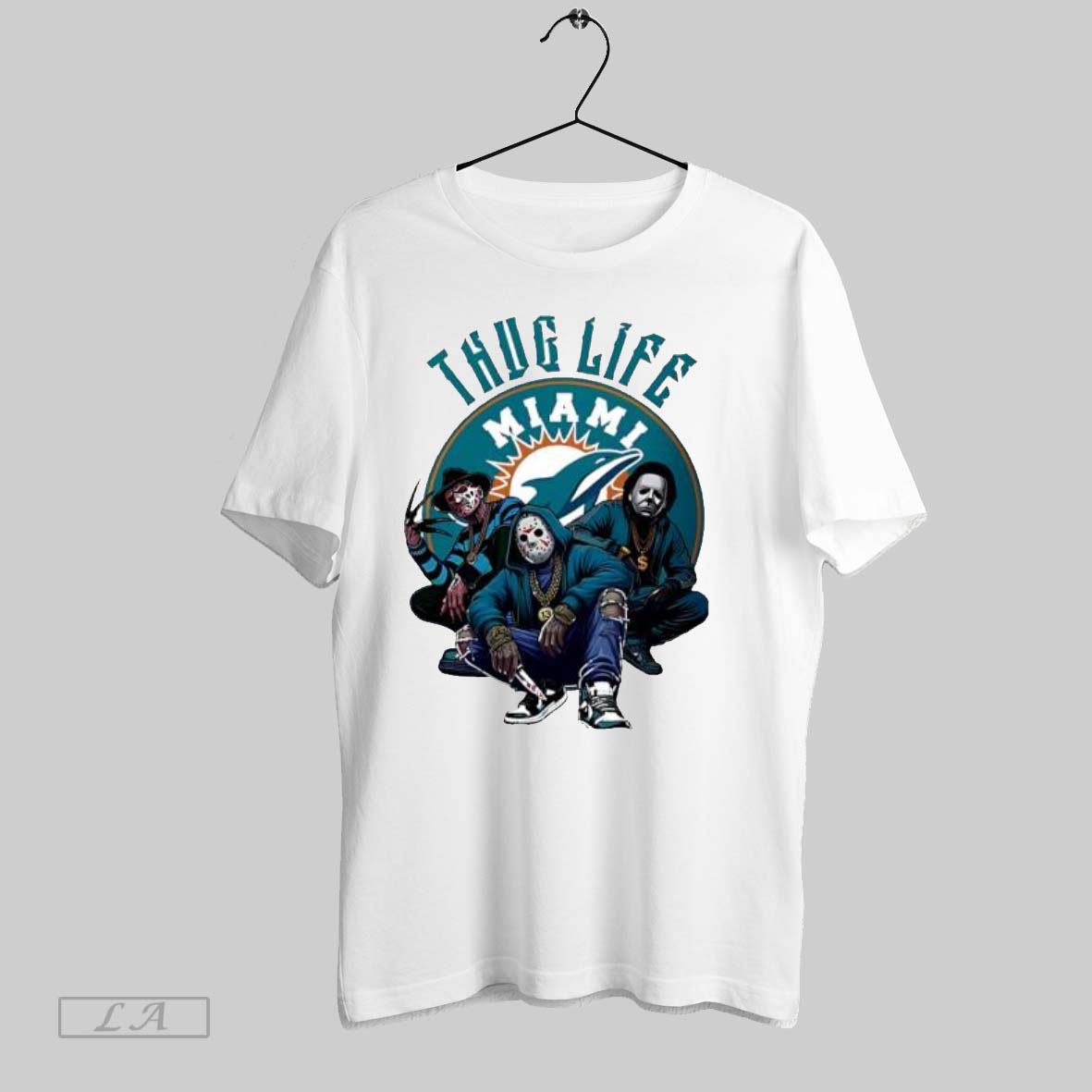 Original Thug Life Miami Freddy Jason Michael Myers Halloween Football Unisex T-shirt, Sweatshirt, Hoodie, Long Sleeve Tee - T-Shirt, Sweatshirt, Hoodie