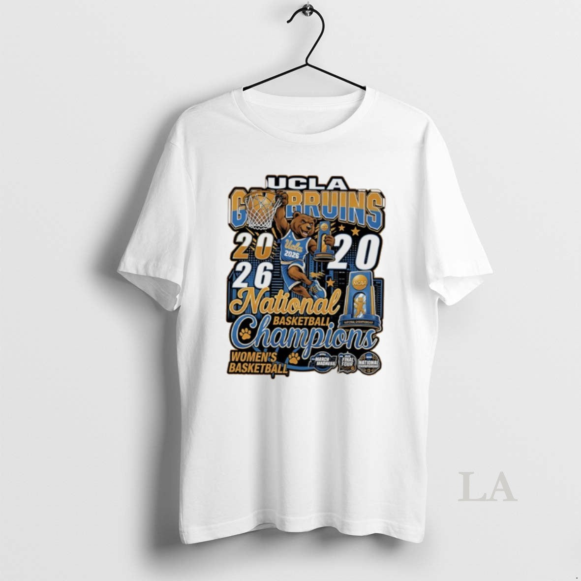 Original Ucla Bruins National Champions Womens Basketball Mascot Trophy 2026 Unisex T-shirt, Sweatshirt, Hoodie, Long Sleeve Tee - T-Shirt, Sweatshirt, Hoodie